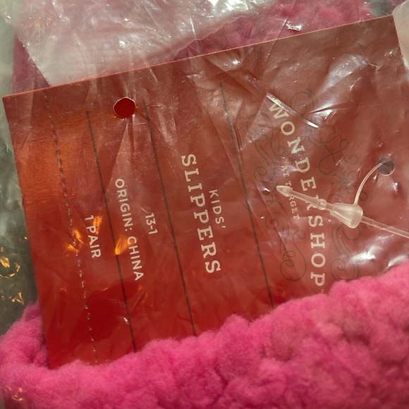 Wondershop Pink Oh What Fun Christmas Holiday Slippers - Picture 6 of 8